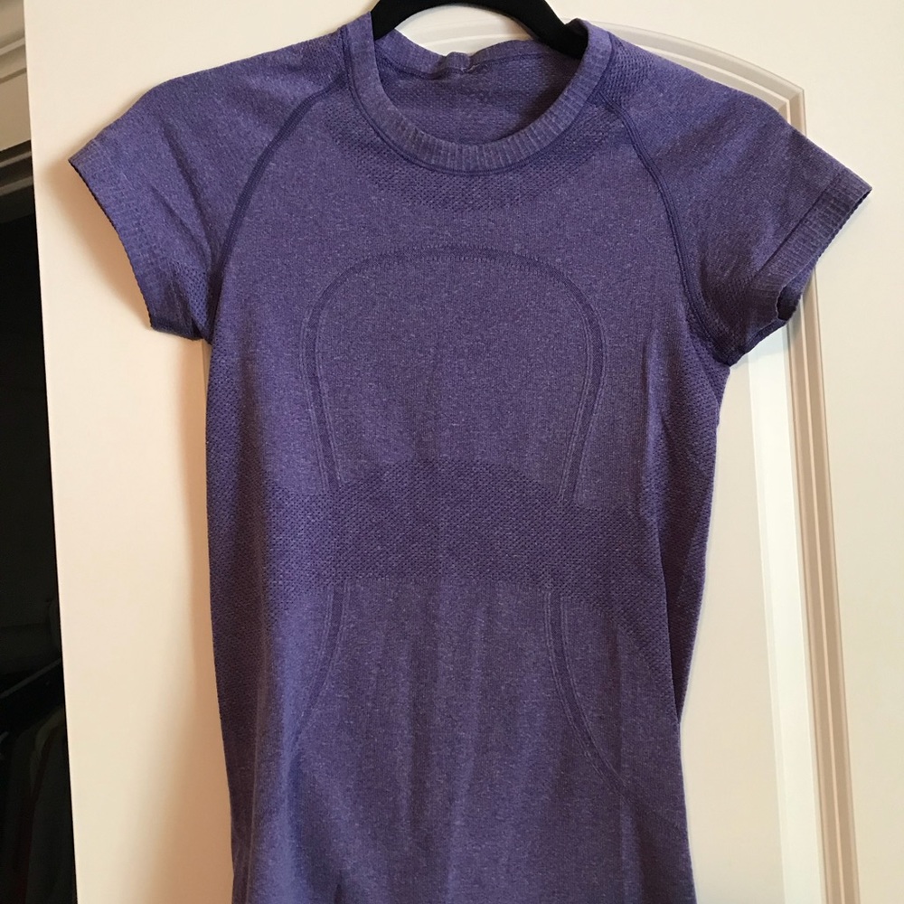 Purple lululemon workout tee